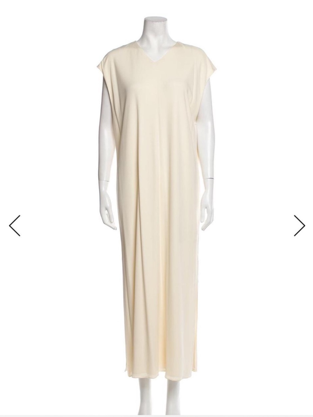Khaite cream oversized tunic dress